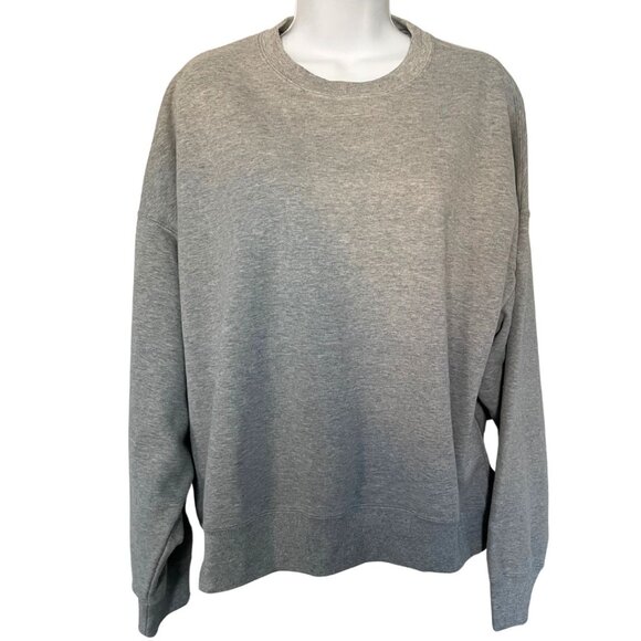 Uniqlo NWT Grey Sweatshirt Women's Size L Crew Neck Long Sleeve - Picture 1 of 6